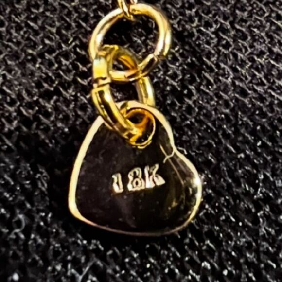 SALE 18k Stamped Gold Filled Crystal Tulip Framed Flower Pendant Necklace - Picture 5 of 8